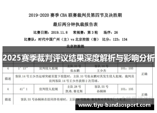 2025赛季裁判评议结果深度解析与影响分析